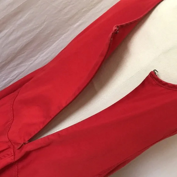 WOMENS S red sundress balloon skirt midi dress - Picture 6 of 16